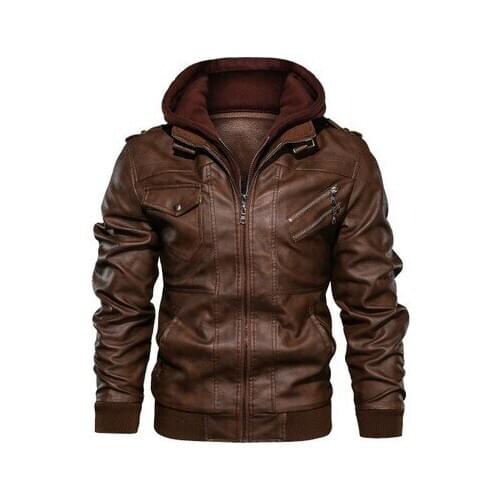 Mens Warm Zipper Jacket New Mens Leather Jackets Autumn Casual Motorcycle PU Jacket Biker Leather Coats Brand Clothing Winter