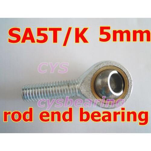 M5 fish eye SA5T/K SAKB5F GAKFWR5FW male metric right hand threaded M5X0.8 rod ends joint bearing