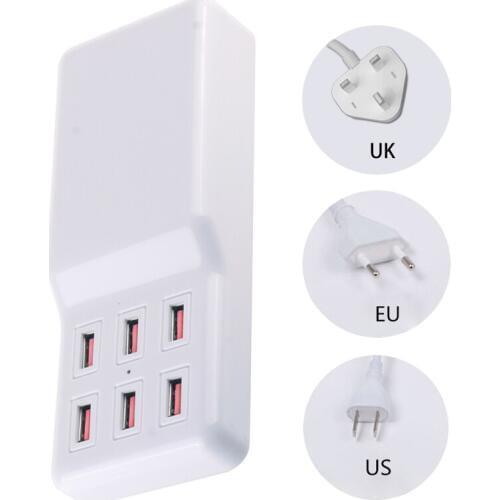 Multi Port USB Charger HUB Quick Charge Socket 6 Port Desktop Multiple USB Charger Station Fast Charging EU US UK AU Plug