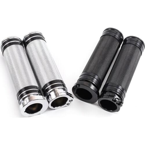 Motorcycle 1" Handlebar Hand Grip Aluminum For Harley Sportster XL 883 1200 Touring Dyna Softail Fatboy Night Train XR