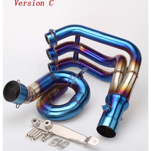 MT 09 Motorcycle Exhaust Muffler Middle Pipe and Front Link Pipe Full System For Yamaha MT09 2014 2015 2016 2017 MT 09