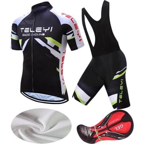 Mens Fashion Road Bike Clothing BIB Gel Shorts 2021 Summer Cycling Jersey Set Pro Team Dress Male Bicycle Clothes MTB Suit Kit