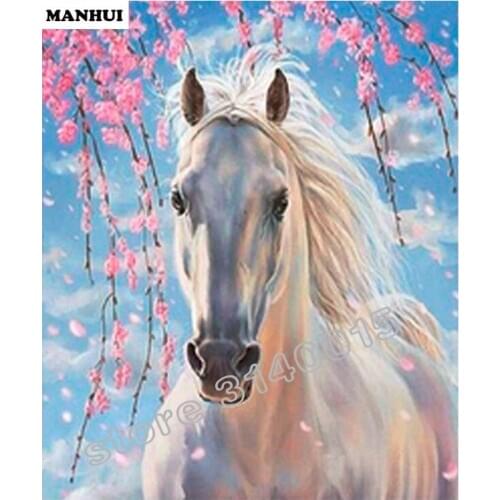 Diy 5D Resin Diamond Painting Cross Stitch Full Diamond Embroidery White Pattern Rhinestone Pasted Paintings Needlework BFC042
