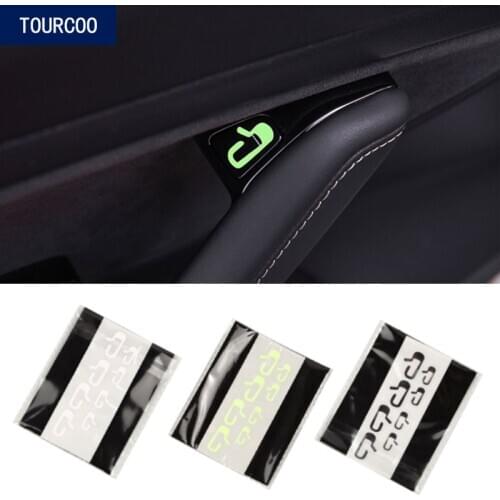 Interior Door Switch Button Decal Sticker for Tesla Model 3 Exit Door Control Sticker Car Modification Accessories