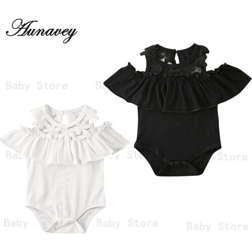 NEW 2020 Summer Newborn Baby Girl Summer Floral Clothes Lace Romper Jumpsuit Bodysuit Outfits