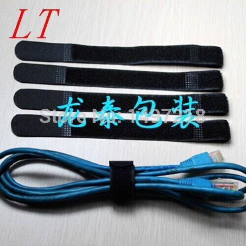 Wholesale 50pcs/lot 2cm x 250mm Cable Tie nylon strap for Computer Power Wire Management Hook Loop magic Tape
