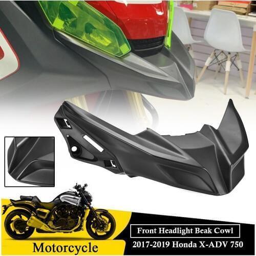 Front Lower Headlight Nose Beak Cover Fairing Extension For 2017 2018 2019 Xadv750 XADV 750 X ADV 750 Accessories Motor Parts