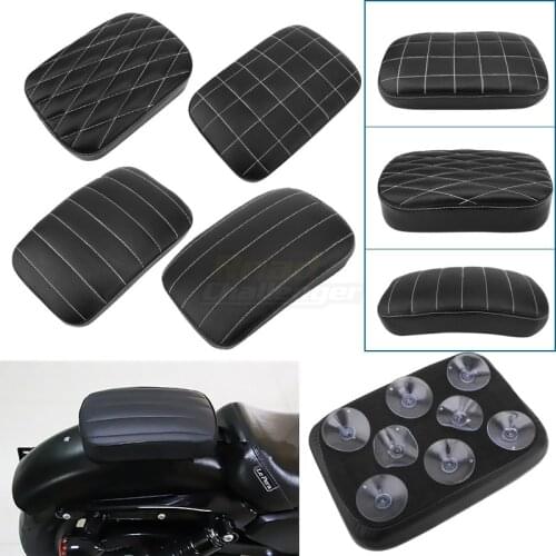 Motorcycle Suction Cup Seat Cushion Rear Pillion Passenger Pad Fit For For Harley Dyna Sportster Softail Touring XL 883 1200
