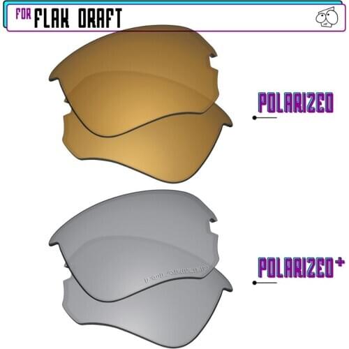 EZReplace Polarized Replacement Lenses for - Oakley Flak Draft Sunglasses - Sir P Plus-GunmetalP