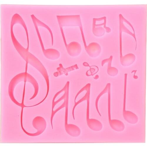 Silicone Cake Mold Music Notes Shape Fondant Cookie Chocolate Candy Pudding Muffin Molds DIY Baking Tools Cake Decoration