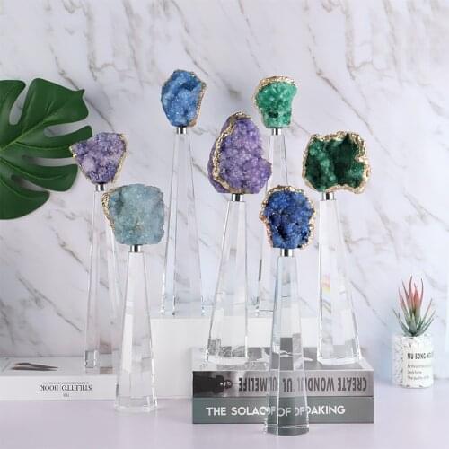 Nordic Luxury Agate Stone Decoration Minimalist Living Room Model Room Hotel Cafecrystal Crafts Decoration Wedding Birthday Gift