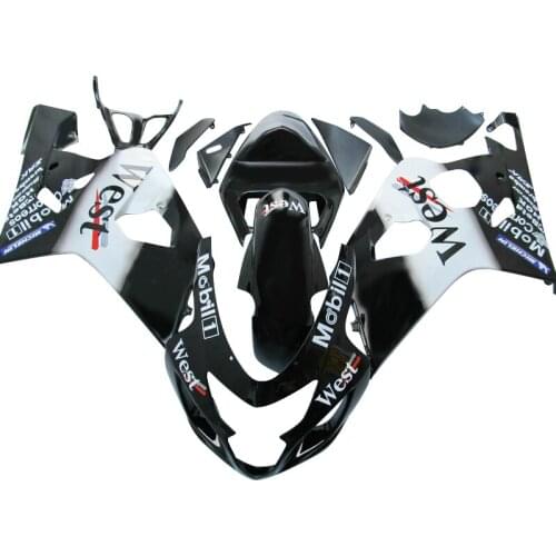 Brand New Fairings for SUZUKI GSXR 600 750 2004 2005, White Black fairing kit GSXR600 GSXR750 04 05 PL215
