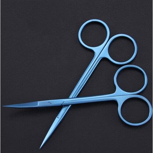 Titanium alloy pattern eye scissors express cosmetic instruments double eyelid open eye corner