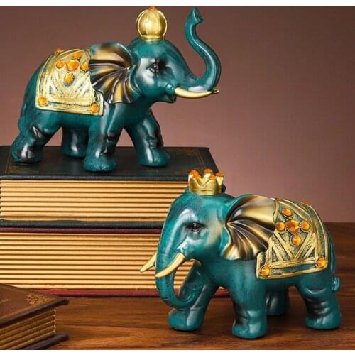 Elephant decorations, living room porch wine cabinet decorations, office desktop home furnishings