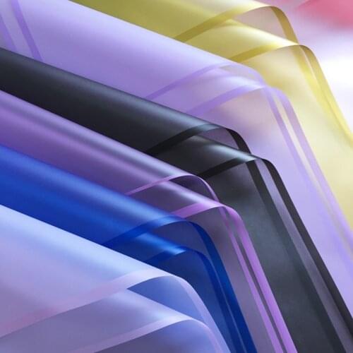 20 Sheets Frosted Flower Wrapping Paper with Lines Waterproof Gift Packaging Paper Florist Bouquet Decor Supplies, 23'' X 23