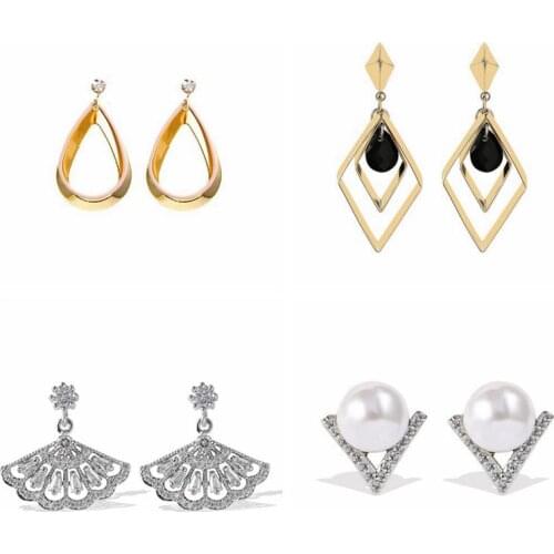 High Quality High Quality Pretty Fashion Metal Earrings Jewelry 1 Pair wj604