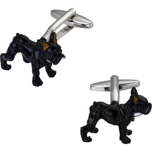 High quality copper material interesting black dog pet dog Cufflinks shirt cuff Cufflinks mens jewelry wholesale and retail