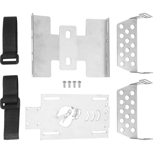 Stainless Steel Chassis Armor Chassis Protector Plate Skid Plate Battery Board for 1/10 RC Redcat GEN8 Scout II