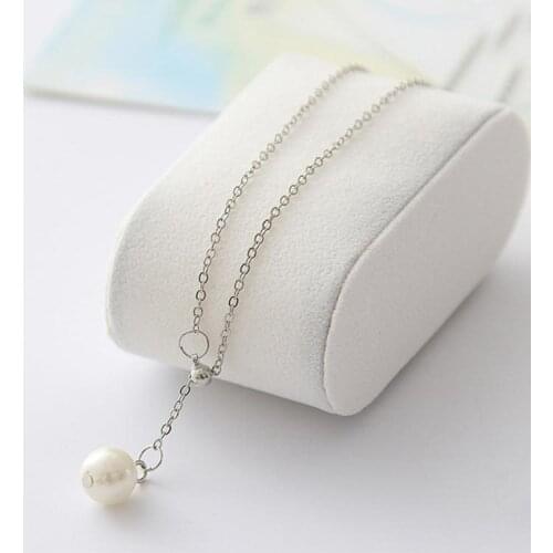 POPSPARK Pearl Necklace With Small Pearl Pendant Necklace Fashion Sweet Temperament Girl Necklace Elegant Little Fairy