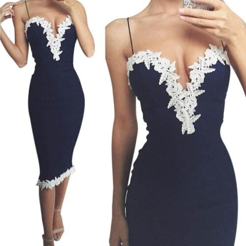 2020 Summer Hot Sexy Women Bodycon Lace Floral Embroidery Dress Sleeveless Strap Hot Sundress Party New Princess Pencil Dresses