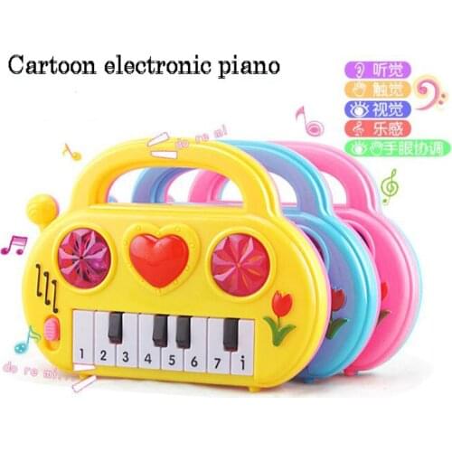 1pcs Kids Puzzle Early Education Toy Musical Instrument Cartoon Multifunction Electronic Piano For Children Gift