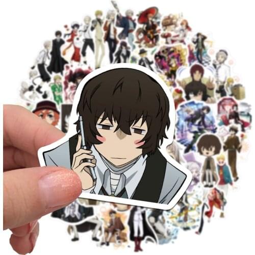 100Pcs Anime Bungou Stray Dogs Stickers Graffiti Laptop Skateboard Car Motorcycle Japan Cartoon Stickers Decal Waterproof PVC