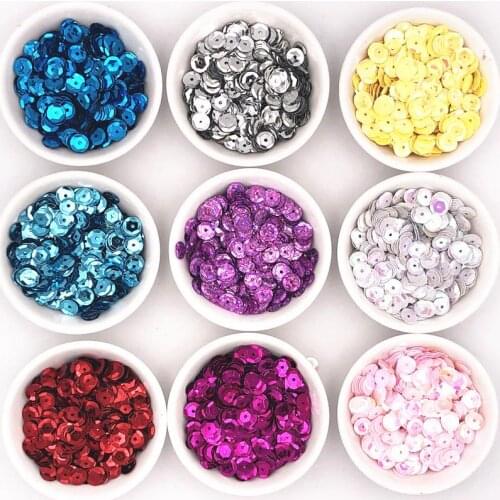 10g/Lot 8mm Concave Sequin PVC Loose Sequins For Crafts Paillette Sewing Decoration DIY Handcraft Accessory Lentejuelas
