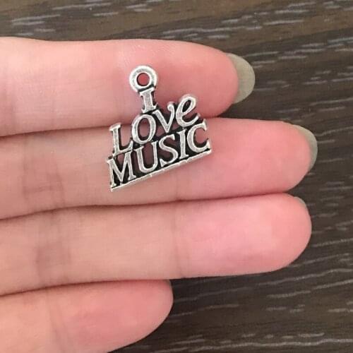 15PCS DIY Jewelry Making Love Music Charm Zinc Alloy Pendant Charm for Bracelets Necklace Earrings Zipper Pulls Key Chains