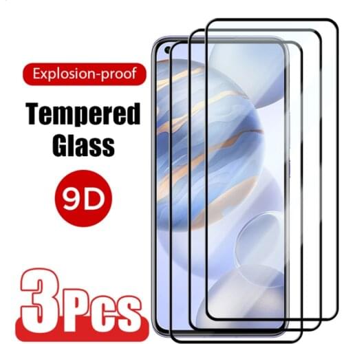 3 Pcs! 9D Tempered Glass for Honor 8X 10X Lite 10i 30i 9X Pro 9C Screen Protectors for Honor 10 Lite 20 Pro 9 8A 7A 9S 8 Glass