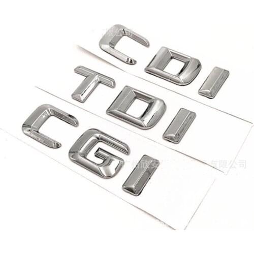 3D Car Rear Trunk Emblem Lettering Badge Sticker CDI CGI TDI for Mercedes W210 W211 W212 W203 W204 W207 W209 Car Assessoires