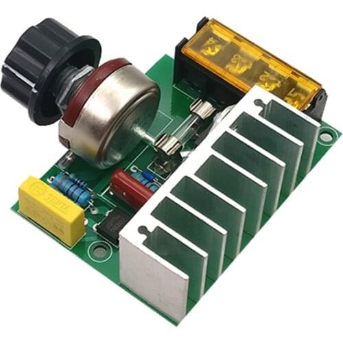 4000W AC 220V SCR Voltage Regulator Adjustable Brush Motor Speed Temperature Control Dimmer For Lamps Water Heater