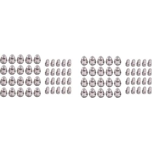 80Pcs P80 Nozzle/Tip Electrode Consumables Plasma Cutting Torch Spare Parts Accessories, 40 Pcs 1.1Mm & 40Pcs 1.3Mm