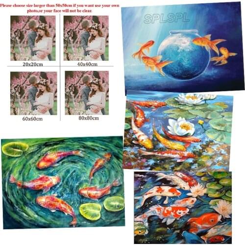 5D Diy Diamond Painting Buy This Koi Have Good Luck Full Diamond Wall Decoration Art Photo Home Decoration Can Be Customized