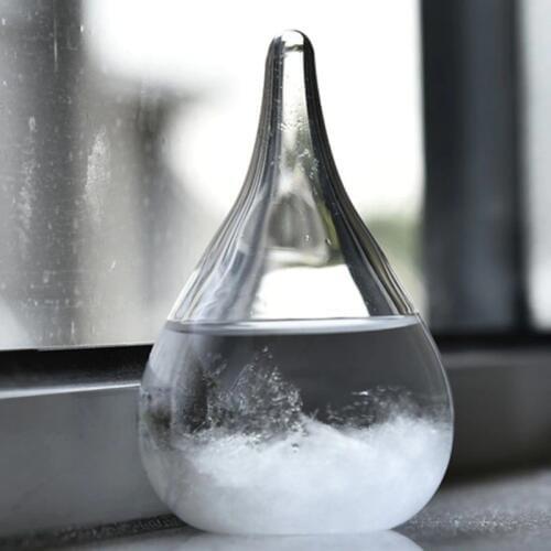 30ml Transparent Droplet Storm Glass Water Drop Weather Storm Forecast Predictor Monitor Bottle Barometer Home Decor