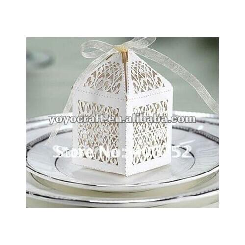 Free shipping laser cut paper customized OEM available indian wedding favor boxes