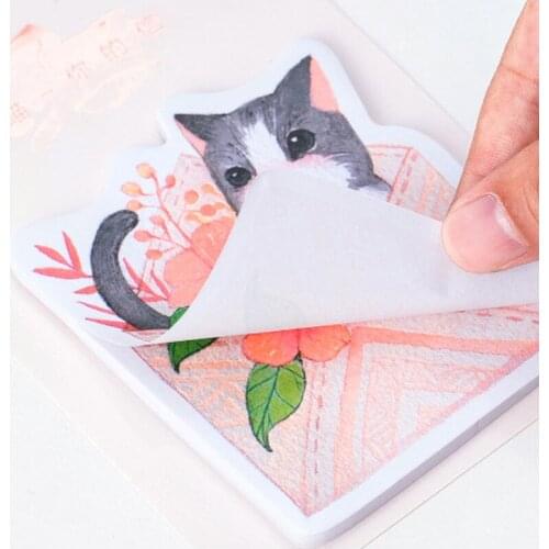 24packs/lot Lovely Your Letter Series Cat Memo Pad Sticky Notes Stationery Planner Stickers Notepads Office School Supplies