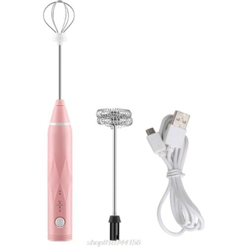 Household USB Egg Beater Mixer 8 Hours Run Time w/ Spirial Stirring Rod Bubbles Stirring Rod for Egg Mixing Milk M24 21 Dropship
