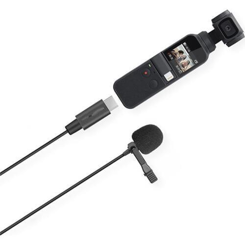 USB Type-C Digital Lavalier Microphones for DJI OSMO Pocket Action Camera Vlog Film Video Recording Clip-on Mic Accessories
