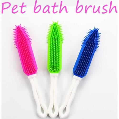 Pet Grooming Kit Pet Hair Remover Brush Soft Comfortable Long Hair Dog Bath Brush Pet Cleaning Tools Labrador Dog Grooming Brush
