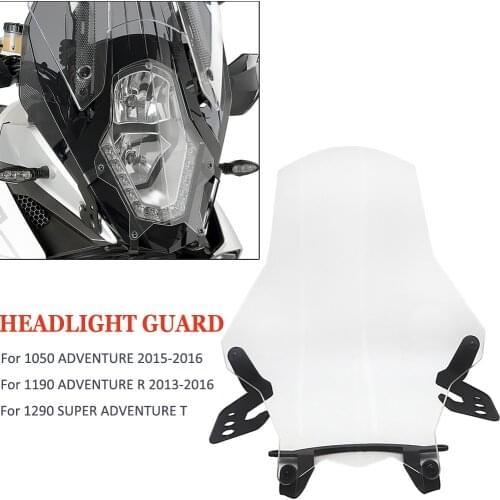 For 1050 Adventure ADV 1190 Adventure/R 1290 Super Adventure/T New Motorcycle CNC Acrylic Clear Headlight Protection Guard Cover