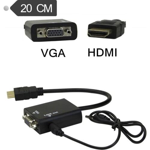 HDMI to VGA cable with audio HD set-top box notebook projector video adapter converter