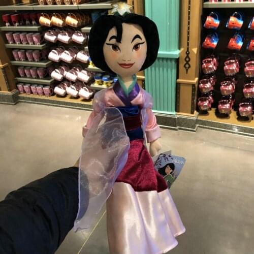 High Quality Disney Movie Cartoon Mulan Plush Toy Kawaii Beauty Soft Stuffed Doll Kids Gift Limited Edition Gifts 45cm