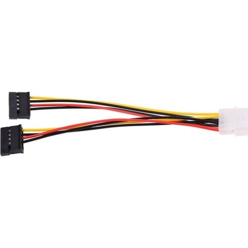 LP4 to 2 SATA Internal Power Splitter Cable (SATA Power Splitter Adapter Cable - 4 pin Molex 5.25 to 2 x SATA Converter)