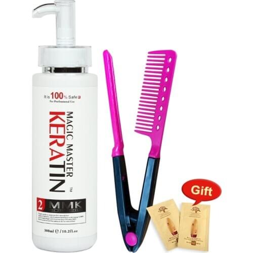 Coconut Good Smelling 300ML Magic Master Keratin for Hair Treatment Straightening Frizzy and Smooth Shiny Hair free hair bush