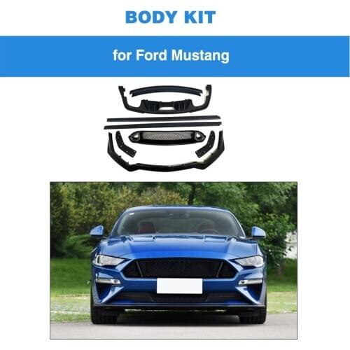 Car Body Kits for Ford Mustang 2018 2019 2020 Front Bumper Lip Rear Bumper Diffuser Rear Spoiler Side Skirts Front Grill Bodykit