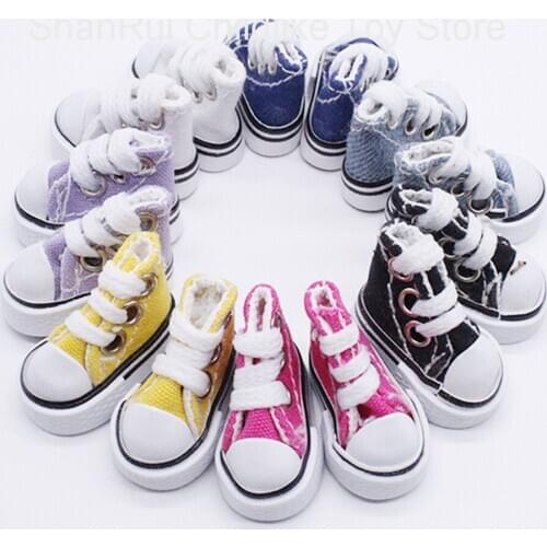 Hot Sale BJD Doll Accessories Doll Shoes 3.5CM/5CM Canvas Shoes Doll Fashion Mini Toy Shoes