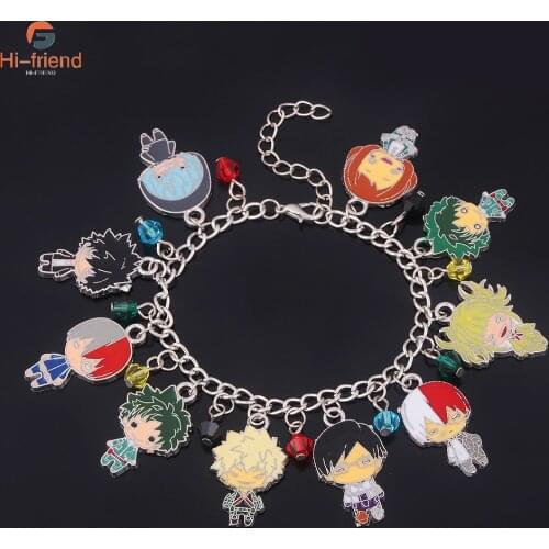 Hot Anime My Hero Academia Charm Bracelets Midoriya Izuku Might Bakugou Katsuki Bracelet Bangle Metal Alloy Jewelry Gifts