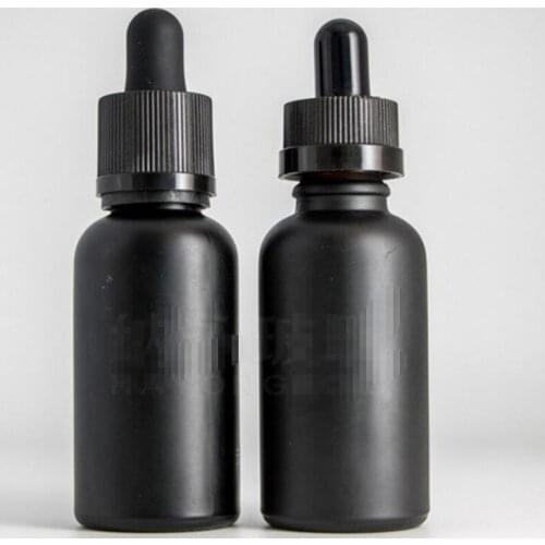 Fashion 660 pcs Frosted Black Glass dropper Bottles Empty Essential Oil Bottles 30ml Mini E Liquid Wholesale