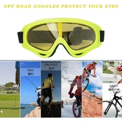 Motorcycle Ski Goggles X400 UV Protection Outdoor Sports Snowboard Cycling Skiing Dust-proof Sunglasses Goggles Yellow Lenses