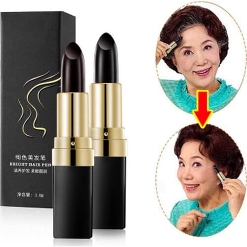 One-Time Hair dye Instant Gray Root Coverage Hair Color Modify Cream Stick Temporary Cover Up White Hair Colour Dye 3.8g